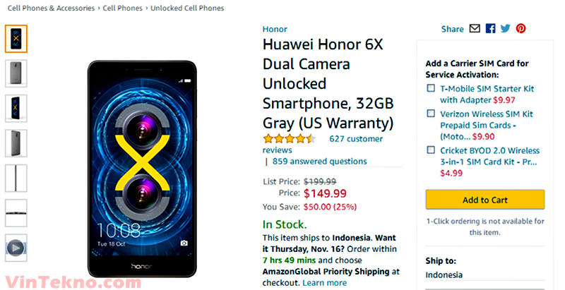 Potongan Harga Sony Xperia XA1 Ultra dan Huawei Honor 6X 1
